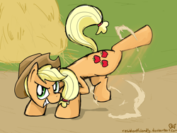 Size: 1600x1200 | Tagged: safe, artist:residentfriendly, applejack, earth pony, pony, action pose, kick, solo