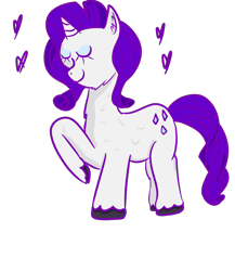 Size: 1300x1500 | Tagged: safe, artist:sadyuri, rarity, pony, unicorn, female, mare, purple mane, solo, unshorn fetlocks, white coat