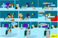 Size: 3963x2611 | Tagged: safe, artist:closingrain, artist:mellowbomb, derpibooru import, rainbow dash, oc, oc:closingrain, pegasus, pony, comic:calamity fateful, 1000 hours in ms paint, comic, dialogue