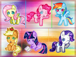 Size: 1612x1225 | Tagged: safe, derpibooru import, applejack, fluttershy, pinkie pie, rainbow dash, rarity, twilight sparkle, earth pony, pegasus, pony, unicorn, mane six