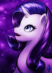 Size: 1024x1446 | Tagged: safe, artist:sandy101010, rarity, pony, unicorn, female, horn, mare, solo, white coat