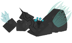 Size: 670x406 | Tagged: safe, artist:amaguq, queen chrysalis, changeling, changeling queen, food pony, original species, pony, 1000 years in photoshop, cheese, cheeseling, crown, disguise, disguised changeling, food, horn, jewelry, joke, literal, ponified, pun, queen swissalis, regalia, simple background, stock image, transparent background, visual pun, wat, wings