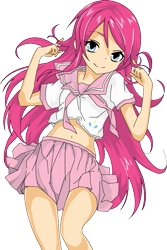 Size: 559x835 | Tagged: safe, artist:xered, pinkie pie, bedroom eyes, humanized, solo