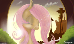 Size: 900x539 | Tagged: safe, artist:auroriia, fluttershy, pegasus, pony, crying, sad, solo