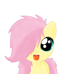 Size: 2347x2509 | Tagged: safe, artist:sharkiity, fluttershy, pegasus, pony, bed mane, cute, filly, messy mane, shyabetes, solo