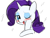 Size: 535x406 | Tagged: safe, artist:yajima, rarity, pony, unicorn, female, mare, pixiv, purple mane, solo, white coat