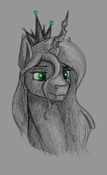 Size: 550x900 | Tagged: safe, artist:stray prey, queen chrysalis, changeling, changeling queen, female, sketch, solo