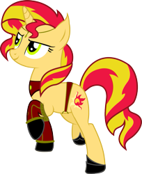 Size: 807x990 | Tagged: safe, artist:ironm17, sunset shimmer, elf, pony, unicorn, blood elf, warcraft, world of warcraft