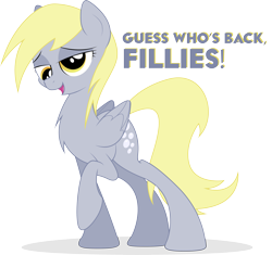 Size: 4977x4687 | Tagged: safe, artist:emkay-mlp, derpy hooves, pegasus, pony, rainbow falls, absurd resolution, bedroom eyes, chest fluff, female, mare, solo, the grey one's glorious return