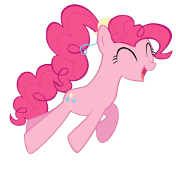 Size: 524x525 | Tagged: safe, artist:winxflorabloomroxy, pinkie pie, earth pony, pony, alternate hairstyle, ponytail, simple background, solo, transparent background, vector