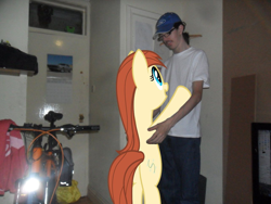 Size: 1280x960 | Tagged: safe, artist:supercooper17, fluttershy, oc, human, bicycle, bonding, brony, dancing, forever alone, irl, irl human, lens flare, meme, photo, photoshop, ponies in real life, trolling, waltz