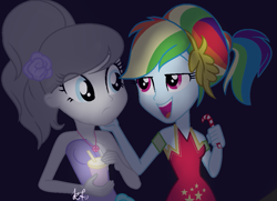 Size: 979x708 | Tagged: safe, artist:xxdestinyrosexx, derpibooru import, rainbow dash, oc, oc:odette, equestria girls, canon x oc, female, lesbian