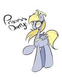 Size: 1280x1600 | Tagged: safe, artist:turtlefarminguy, derpy hooves, pegasus, pony, female, mare, princess derpy, solo