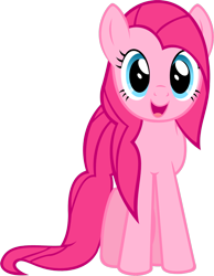 Size: 874x1128 | Tagged: safe, artist:zacatron94, pinkie pie, earth pony, pony, simple background, solo, transparent background, vector, wet mane