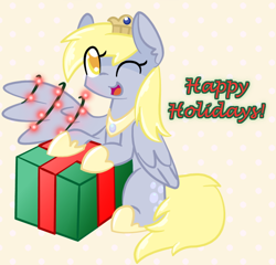 Size: 600x575 | Tagged: safe, artist:nyanpegasus, derpy hooves, pegasus, pony, ask princess derpy, female, mare, princess derpy, solo, wink