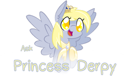 Size: 801x495 | Tagged: safe, artist:nyanpegasus, derpy hooves, pegasus, pony, ask princess derpy, female, mare, princess derpy, solo