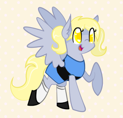 Size: 600x575 | Tagged: safe, artist:nyanpegasus, derpy hooves, pegasus, pony, female, mare, parody, solo, the powerpuff girls