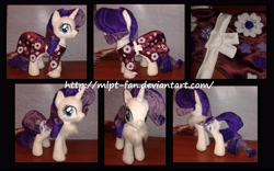 Size: 6136x3832 | Tagged: safe, artist:mlpt-fan, rarity, clothes, irl, nightgown, photo, plushie, saddle