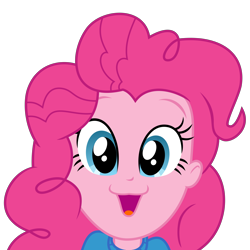 Size: 9000x9000 | Tagged: safe, artist:radiationalpha, pinkie pie, equestria girls, :3, absurd resolution, cute, diapinkes, faic, pinkie's catface, simple background, solo, transparent background, vector