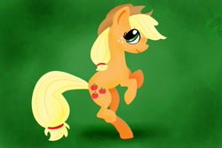 Size: 1800x1200 | Tagged: safe, artist:1flynnia1, applejack, earth pony, pony, lineless, prancing, solo