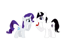 Size: 1024x574 | Tagged: safe, artist:kawaiipegasis, rarity, oc, pony, unicorn, canon x oc, female, horn