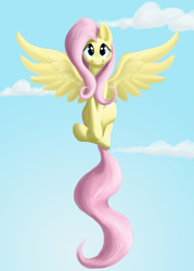 Size: 2953x4134 | Tagged: safe, artist:telanore, fluttershy, pegasus, pony, female, mare, pink mane, solo, yellow coat