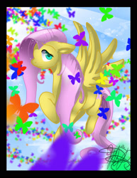 Size: 1696x2200 | Tagged: safe, artist:halestorm019, fluttershy, pegasus, pony, female, mare, pink mane, yellow coat