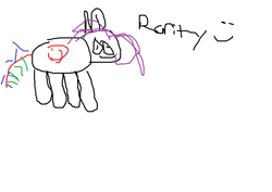 Size: 771x545 | Tagged: safe, rarity, pony, unicorn, ms paint, smiling, solo, stylistic suck