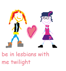 Size: 713x769 | Tagged: safe, artist:dubsrewatcher, sci-twi, sunset shimmer, twilight sparkle, equestria girls, 10/10, 1000 hours in ms paint, comic sans, female, heart, lesbian, ms paint, scitwishimmer, scott pilgrim vs the world, shipping, stylistic suck, sunsetsparkle