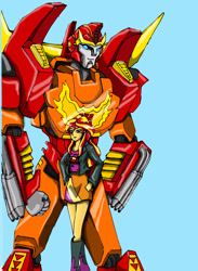 Size: 2340x3200 | Tagged: safe, artist:xdtaxundeadbuck01, sunset shimmer, robot, equestria girls, boots, clothes, crossover, duo, jacket, leather jacket, rodimus prime, skirt, transformers