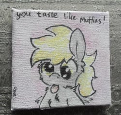 Size: 586x560 | Tagged: safe, artist:slightlyshade, derpy hooves, pegasus, pony, female, mare, micropainting, solo, traditional art