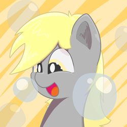 Size: 5120x5120 | Tagged: safe, artist:solipsus, derpy hooves, pegasus, pony, absurd resolution, bubble, female, mare, solo