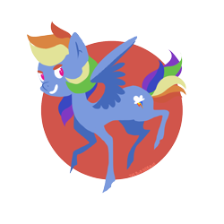 Size: 1000x1000 | Tagged: safe, artist:thebirbdraws, derpibooru import, rainbow dash, pegasus, pony, grin, smiling, solo