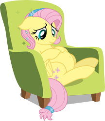 Size: 3065x3543 | Tagged: safe, artist:matty4z, fluttershy, pegasus, pony, alternate hairstyle, chair, cute, floppy ears, high res, older, pregnant, simple background, sitting, smiling, solo, theory, theory:fluttershy is scootaloo's mother, transparent background, vector