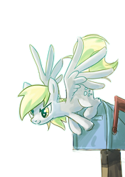 Size: 1917x2720 | Tagged: safe, artist:chingilin, derpy hooves, pegasus, pony, female, mailbox, mare, solo