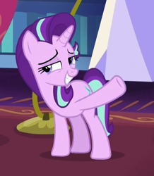 Size: 528x606 | Tagged: safe, screencap, starlight glimmer, pony, triple threat, solo