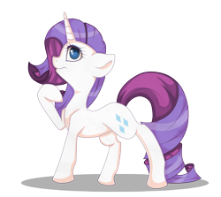 Size: 2800x2500 | Tagged: safe, artist:pastelflakes, rarity, pony, unicorn, female, horn, mare, solo, white coat