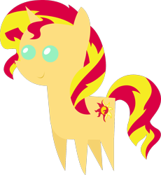 Size: 1278x1390 | Tagged: safe, artist:sketchmcreations, sunset shimmer, pony, unicorn, equestria girls, inkscape, pointy ponies, simple background, solo, sunset shimmer day, transparent background, vector