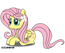 Size: 1024x830 | Tagged: safe, artist:christiancerda, fluttershy, pegasus, pony, portal, portal 2, solo