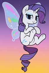 Size: 886x1334 | Tagged: safe, artist:oneeyedsheep, rarity, pony, unicorn, sonic rainboom (episode), featureless crotch, glimmer wings, legitimately amazing mspaint, ms paint, solo, winged unicorn