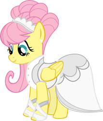 Size: 8000x9354 | Tagged: safe, artist:tavi-bot, fluttershy, pegasus, pony, absurd resolution, alternate hairstyle, clothes, dress, simple background, solo, transparent background, vector