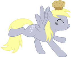 Size: 5000x4045 | Tagged: safe, artist:darknisfan1995, derpy hooves, pegasus, pony, absurd resolution, female, mare, muffin, simple background, solo, transparent background, vector