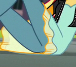 Size: 154x136 | Tagged: safe, screencap, sunset shimmer, equestria girls, friendship games, ass, cropped, head out of frame, solo