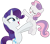 Size: 787x700 | Tagged: safe, rarity, sweetie belle, pony, unicorn, simple background, transparent background, vector