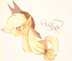 Size: 388x328 | Tagged: safe, artist:shinymawile, applejack, earth pony, pony, female, lowres, mare, solo