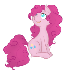 Size: 681x751 | Tagged: safe, artist:cakegun, pinkie pie, earth pony, pony, female, mare, pink coat, pink mane, simple background, solo, transparent background