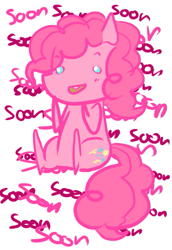 Size: 365x529 | Tagged: safe, artist:cakegun, pinkie pie, earth pony, pony, one word, solo, soon