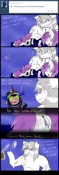 Size: 653x1920 | Tagged: safe, artist:ichibangravity, king sombra, pinkie pie, oc, earth pony, pony, unicorn, ask king sombra pie, makel blanco, possessed, rae mix, tumblr