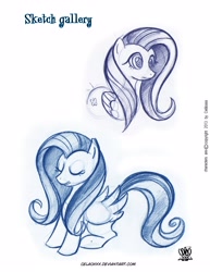 Size: 2550x3300 | Tagged: safe, artist:celaoxxx, fluttershy, pegasus, pony, female, mare, sketch, solo