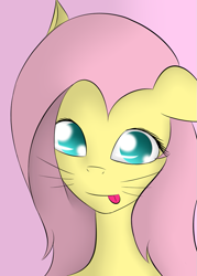 Size: 755x1057 | Tagged: safe, artist:glittersonyourface, fluttershy, pegasus, pony, female, solo, tongue out, whiskers